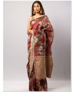 Maroon Colour Saree